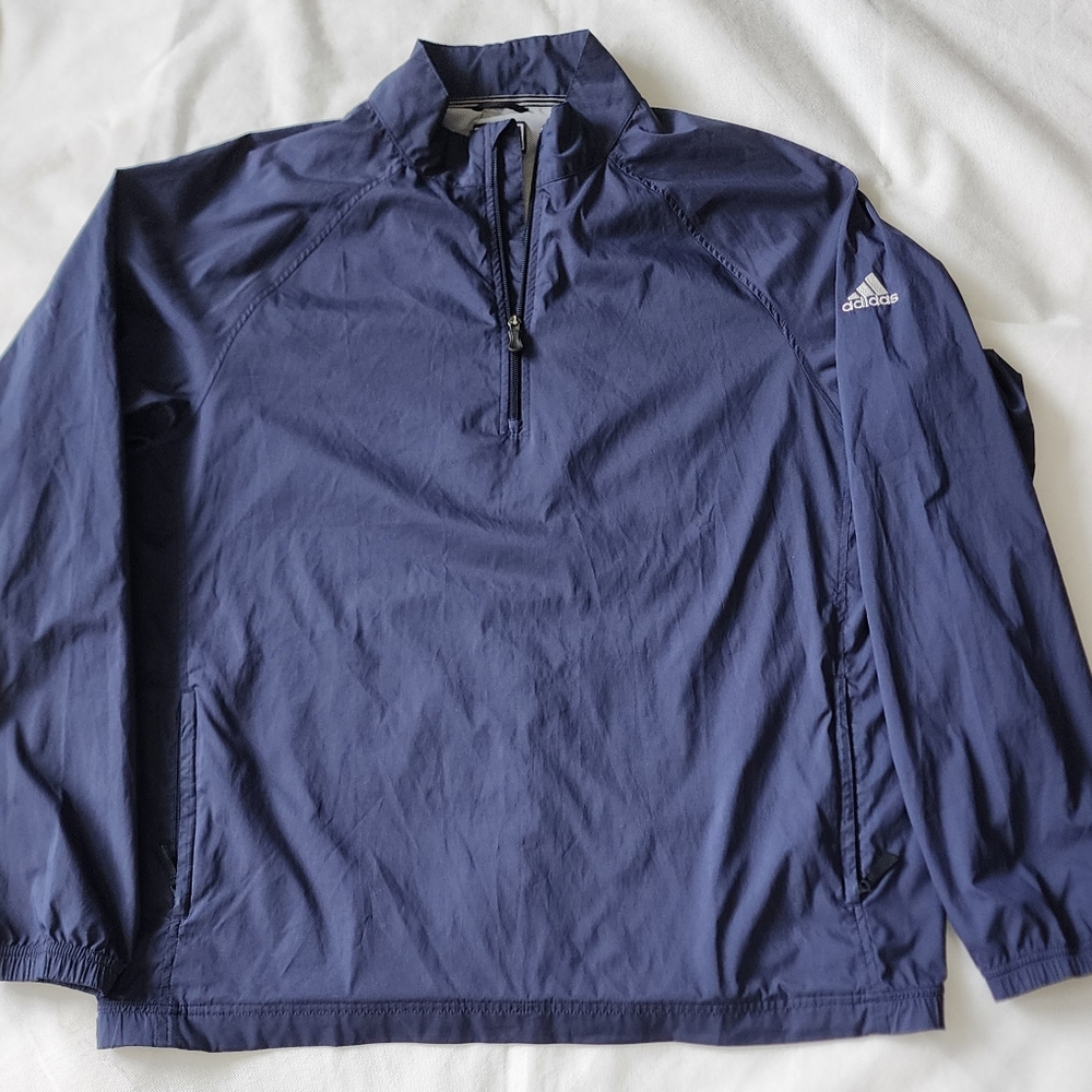 Adidas Men's Navy Clima Proof Windbreaker Size XL